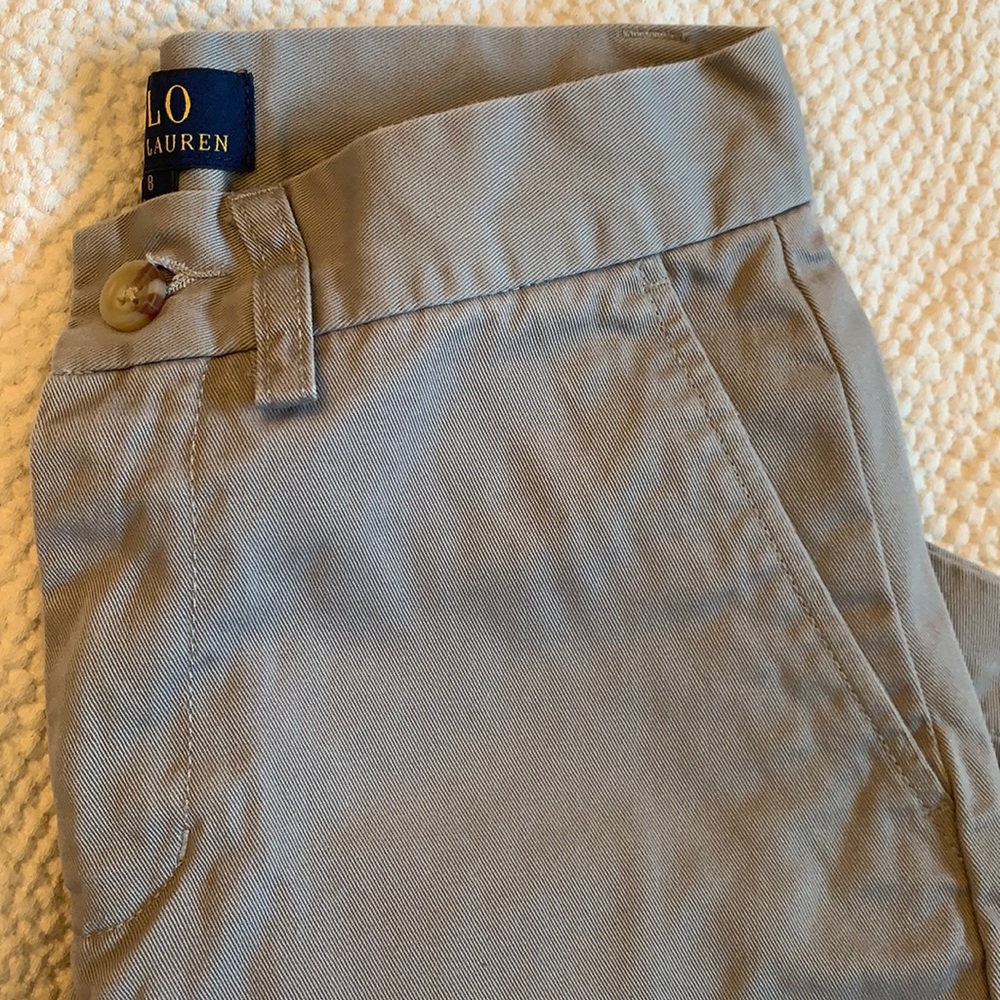 Boys polo taupe shorts
